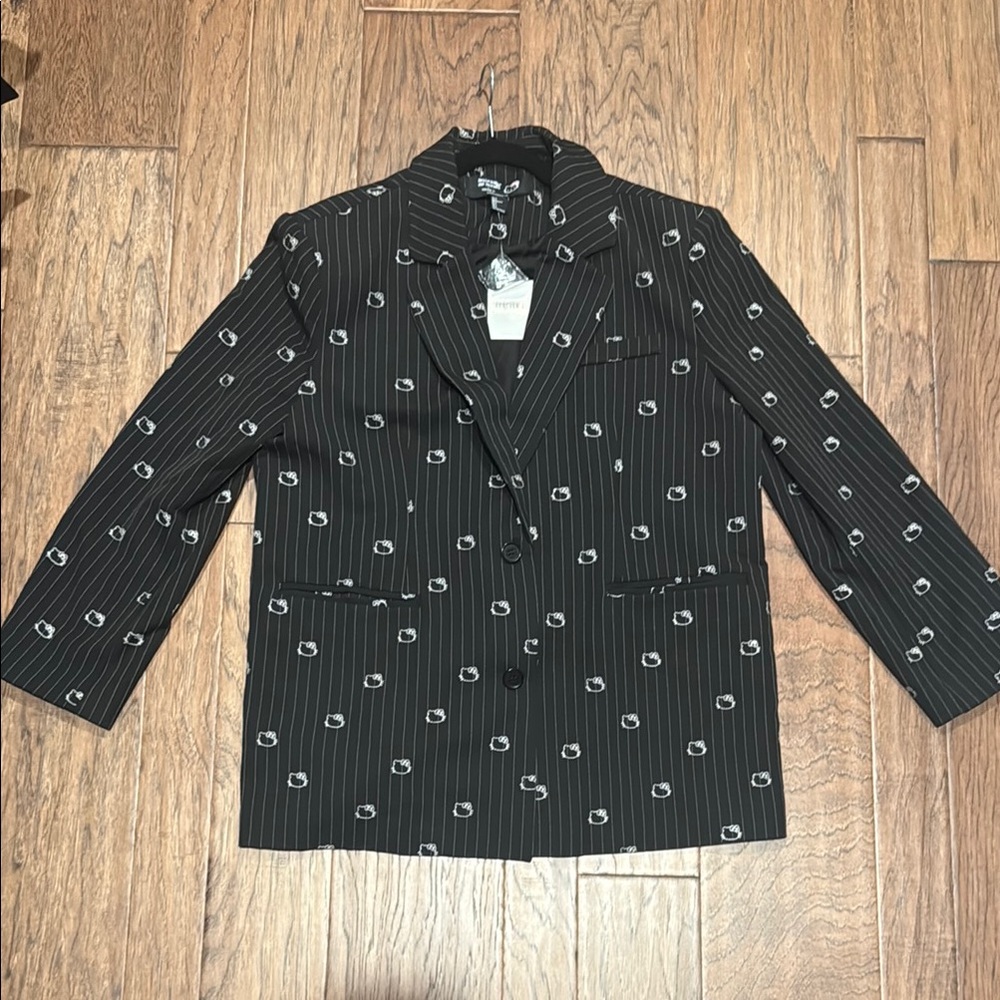 Forever 21 Black Blazer Contemporary Style Hello Kitty